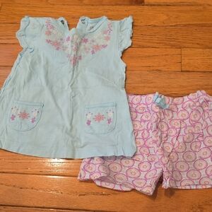 Floral Embroidered Baby Outfit